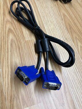 6 ft VGA Male-to-Male Cable – HD15 15‑Pin PC Monitor Video Cord